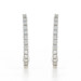 White Gold Diamond Onyx Mother of Pearl Convert Hoop Dangle Earrings 18k .48ctw