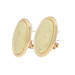 Yellow Gold Ancient Silhouette Large Stud Earrings - 18k Grecian Roman Pierced