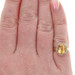 Yellow Gold Citrine Diamond Halo Ring - 14k Oval 2.73ctw