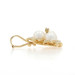 Yellow Gold Cultured Pearl Diamond Cluster Enhancer Pendant - 14k Beads Leaves