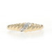 Yellow Gold Diamond Crescent Band - 10k Single Cut Ring