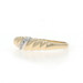 Yellow Gold Diamond Crescent Band - 10k Single Cut Ring