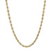 Yellow Gold Diamond Cut Rope Chain Necklace 20" - 10k