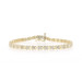 Yellow Gold Diamond Link Bracelet 7" - 10k Single Cut .10ctw