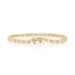 Yellow Gold Diamond Link Bracelet 7" - 10k Single Cut .10ctw