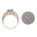 Yellow Gold London Blue Topaz Diamond Halo Ring - 14k Oval 3.15ctw