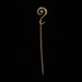 Yellow Gold Opal Edwardian Scroll Stickpin - 10k Round Cabochon Antique