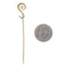 Yellow Gold Opal Edwardian Scroll Stickpin - 10k Round Cabochon Antique