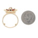 Yellow Gold Opal Garnet Cluster Cocktail Ring - 14k Round Cabochon 1.06ctw