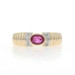 Yellow Gold Ruby Diamond Ring - 10k Oval .39ctw