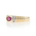 Yellow Gold Ruby Diamond Ring - 10k Oval .39ctw