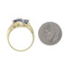 Yellow Gold Sapphire Diamond Two-Stone Bypass Ring - 18k Pear 2.10ctw
