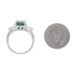 Platinum Tsavorite Garnet Diamond Ring - 950 Oval 3.96ctw