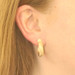 Yellow Gold Brushed Half-Hoop Earrings - 14k Pierced