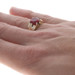 Yellow Gold Lab-Created Ruby Men's Ring - 10k Round 3.93ct Solitaire Buttercup