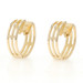 Yellow Gold Triple Circle Hoop Earrings - 14k Pierced