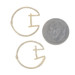 Yellow Gold Triple Circle Hoop Earrings - 14k Pierced