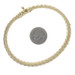 Yellow Gold Woven Chain Bracelet 6 3/4" - 14k Braided