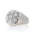 White Gold Diamond Men's Ring - 10k Round Brilliant 1.00ctw