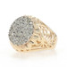 Yellow Gold Diamond Men's Ring - 10k Single Cut 1.00ctw
