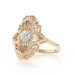 Yellow Gold Diamond Vintage Solitaire Ring - 10k Single Cut Filigree