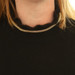 FOPE Love Nest Flexible Mesh Link Popcorn Necklace 16 3/4" - Yellow Gold 18k