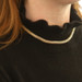 FOPE Love Nest Flexible Mesh Link Popcorn Necklace 16 3/4" - Yellow Gold 18k