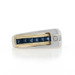 Le Vian Sapphire Diamond Band -Platinum 900 Gold 18k Square .53ctw Sz 6 1/2 Ring
