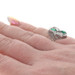 White Gold Diamond Chalcedony Rock Quartz Art Deco Cocktail Ring - 14k Vintage