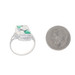 White Gold Diamond Chalcedony Rock Quartz Art Deco Cocktail Ring - 14k Vintage