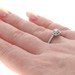White Gold Diamond Double Halo Engagement Ring - 14k Princess .60ctw