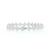 White Gold Diamond Quatrefoil Tennis Bracelet 6 3/4" - 18k Princess 5.94ctw