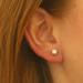 White Gold Diamond Stud Earrings - 14k Round 1.00ctw GIA Pierced Screw-Ons