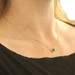 White Gold Emerald Diamond Halo Pendant Necklace - 14k Round .84ctw Adjustable
