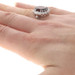 White Gold Garnet Diamond Vintage Halo Ring - 14k Oval 5.68ctw
