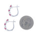 White Gold Ruby Diamond J-Hoop Earrings - 18k Round 1.05ctw Pierced