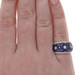 White Gold Sapphire Diamond Floral Cluster Cocktail Band - 18k Marq 4.50ctw Ring