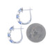 White Gold Sapphire Diamond J-Hoop Earrings - 18k Round 1.41ctw Pierced