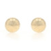 Yellow Gold Brushed Dome Stud Earrings - 14k Pierced