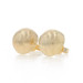 Yellow Gold Brushed Dome Stud Earrings - 14k Pierced