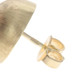 Yellow Gold Brushed Dome Stud Earrings - 14k Pierced