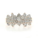 Yellow Gold Diamond Cluster Cocktail Band - 10k Round Brilliant 1.00ctw Ring