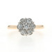 Yellow Gold Diamond Cluster Ring - 14k Round Brilliant 1.00ctw Engagement