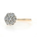 Yellow Gold Diamond Cluster Ring - 14k Round Brilliant 1.00ctw Engagement