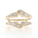 Yellow Gold Diamond Enhancer Wedding Band - 14k Baguette .30ctw Wrap Jacket Ring