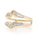 Yellow Gold Diamond Enhancer Wedding Band - 14k Baguette .30ctw Wrap Jacket Ring