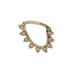 Yellow Gold Diamond Septum Ring Piercing - 14k Round Brilliant .30ctw
