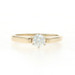 Yellow Gold Diamond Solitaire Engagement Ring - 14k Round Brilliant .42ct