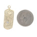 Yellow Gold Diamond Solitaire Tag Pendant - 14k Round Brilliant .14ct