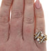 Yellow Gold Diamond Vintage Oak Leaf Bypass Cocktail Ring - 18k Rd .70ctw Nature